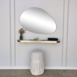Hanah Home Espejo Dorado 90x60 cm